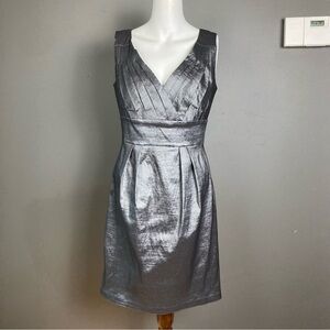 Calvin Klein dress sz 8 metallic sheath cocktail office holiday party‎ Christmas